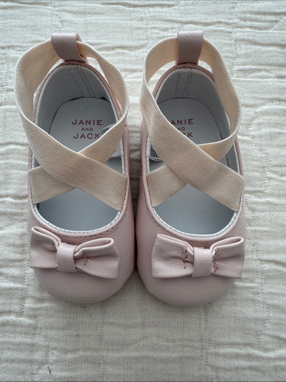 Janie and Jack NWT Infant Girl Crisscross Ballet Slipper - Pink, 3-6 months